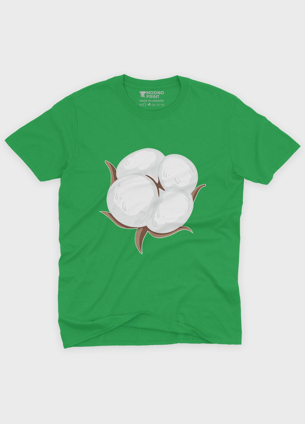Зеленая демисезонная футболка для мальчика с патриотическим принтом хлопок (ts001-5-keg-005-1-137-b) Modno