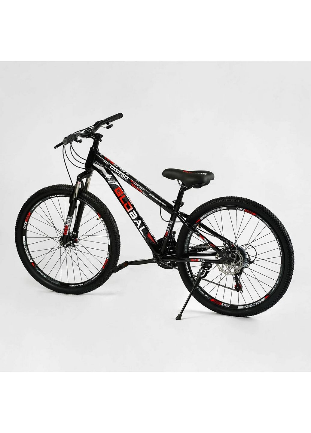 Велосипед спортивний, "GLOBAL", 21 швидкість, сталева рама, перемикачі Saiguan Corso (288046676)