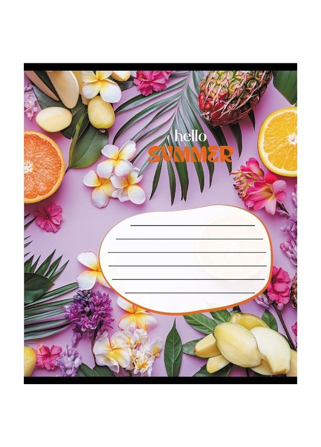 Зошит учнівський "Фруктовий сет" 018-530414K-4 в клітинку, 18 аркушів No Brand (362569818)