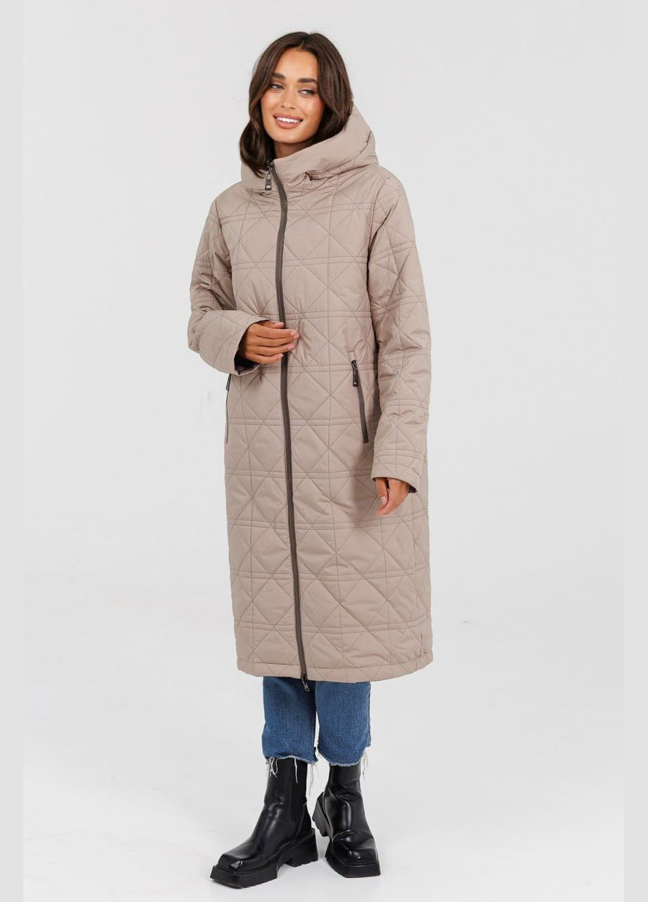 Бежевая зимняя пальто двустороннее Lora