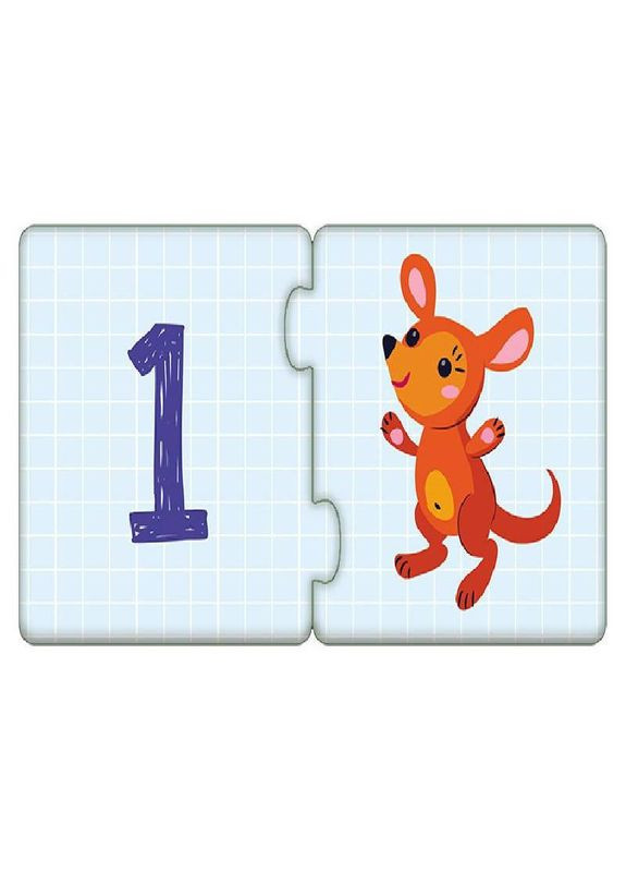 Детские пазлы-половинки "Изучаем цифры" 1214011 укр. языке No Brand (330601203)