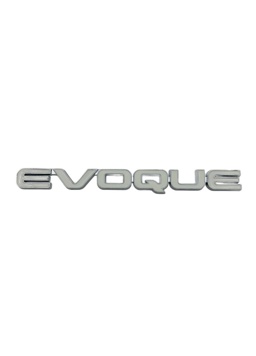 Емблема напис EVOQUE срібло 160х15мм метал (на скотчі) Land Rover (369610866)