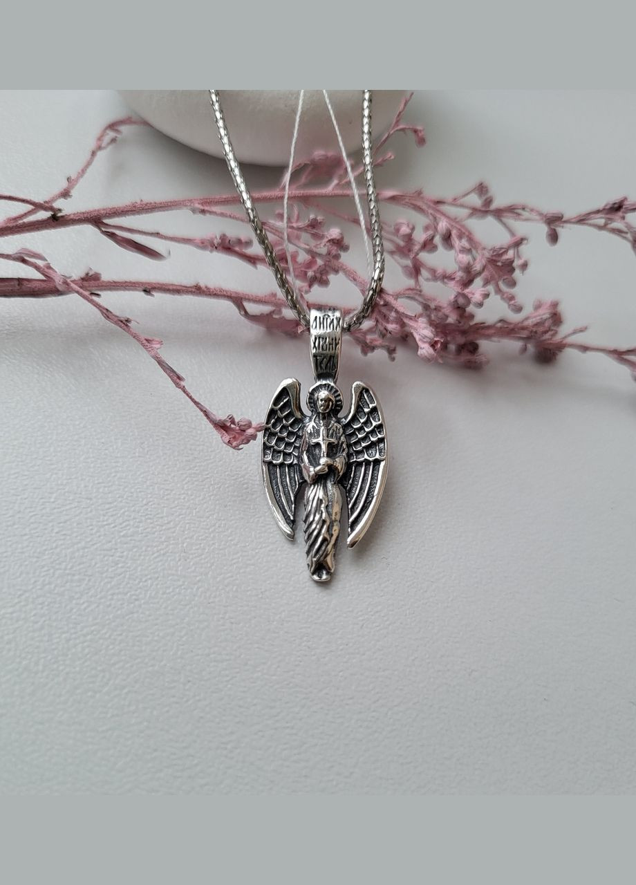 Серебряная ладанка подвеска кулон Ангел Хранитель серебро 925 пробы черненное 3981ч 2.70г No Brand (306743120)