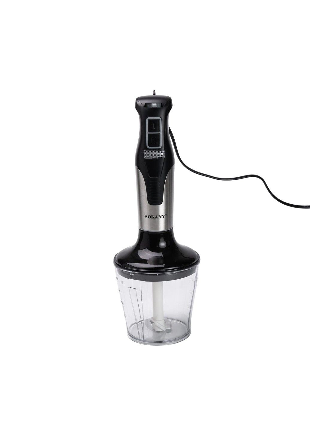 Блендер ручний занурювальний 1000 Вт 4 в 1 з чашею 800 мл та 2 насадками Sokany (333662498)