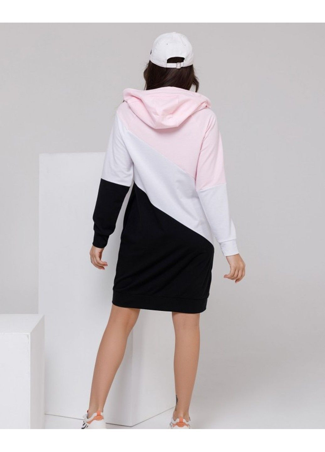 Чорна повсякденний сукня sa-27 рожевий/чорний ISSA PLUS