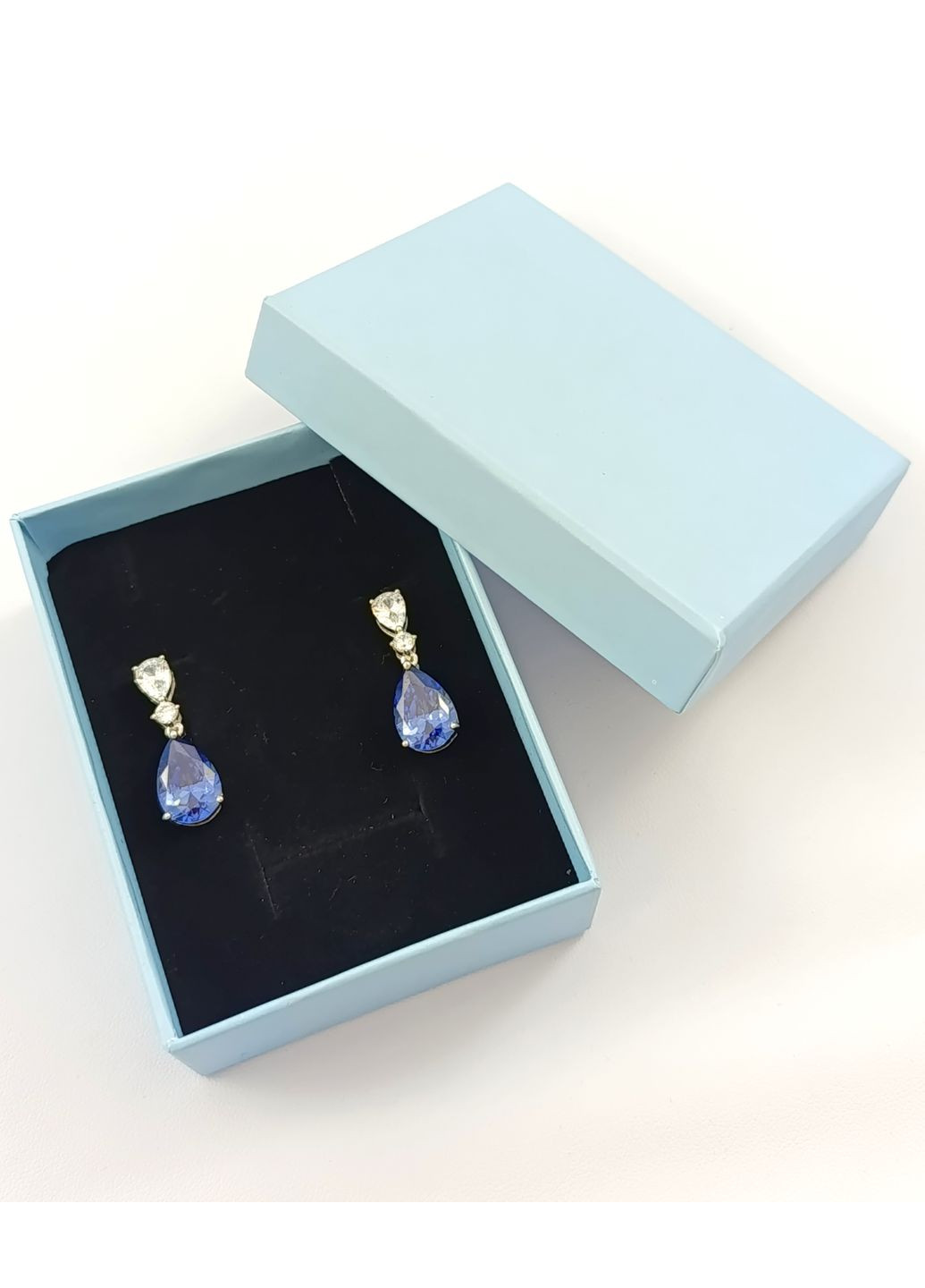 Серебряные серьги с танзанитом СТ349/ц-тз Shatlen Сережки (356180745)