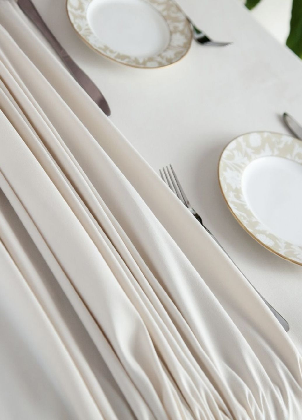 Скатертина 140х180 см водовідштовхуюча колір молочний. ТЕП Скатертина (323653420)