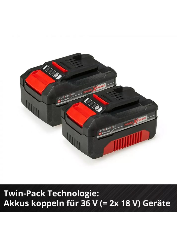 Акумулятор + зарядний пристрій Twincharger Kit PXC 18В 1 х 4Ач (4512112) Einhell (360977125)