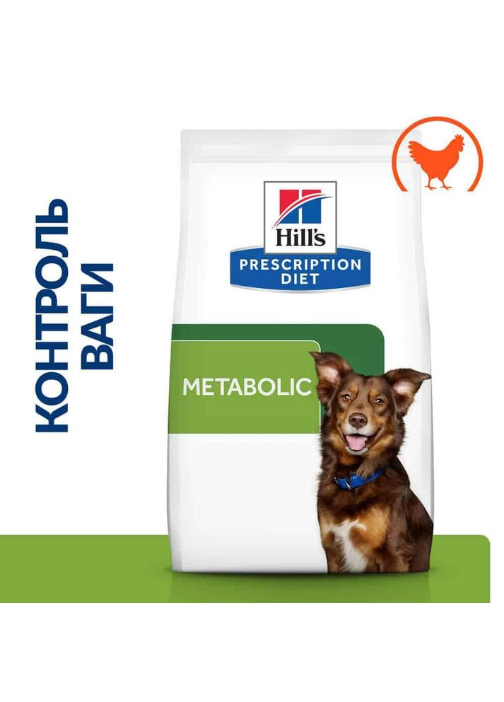 PRESCRIPTION DIET Metabolic Сухий корм для собак для контролю та зниження ваги, з куркою, 12 кг Hill's (345743244)