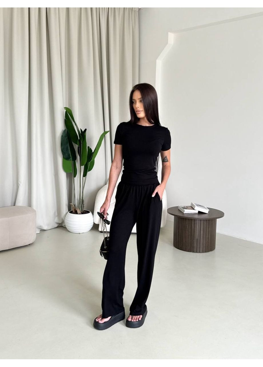 Жіночий костюм з віскози: футболка + штани Україна (350936683)