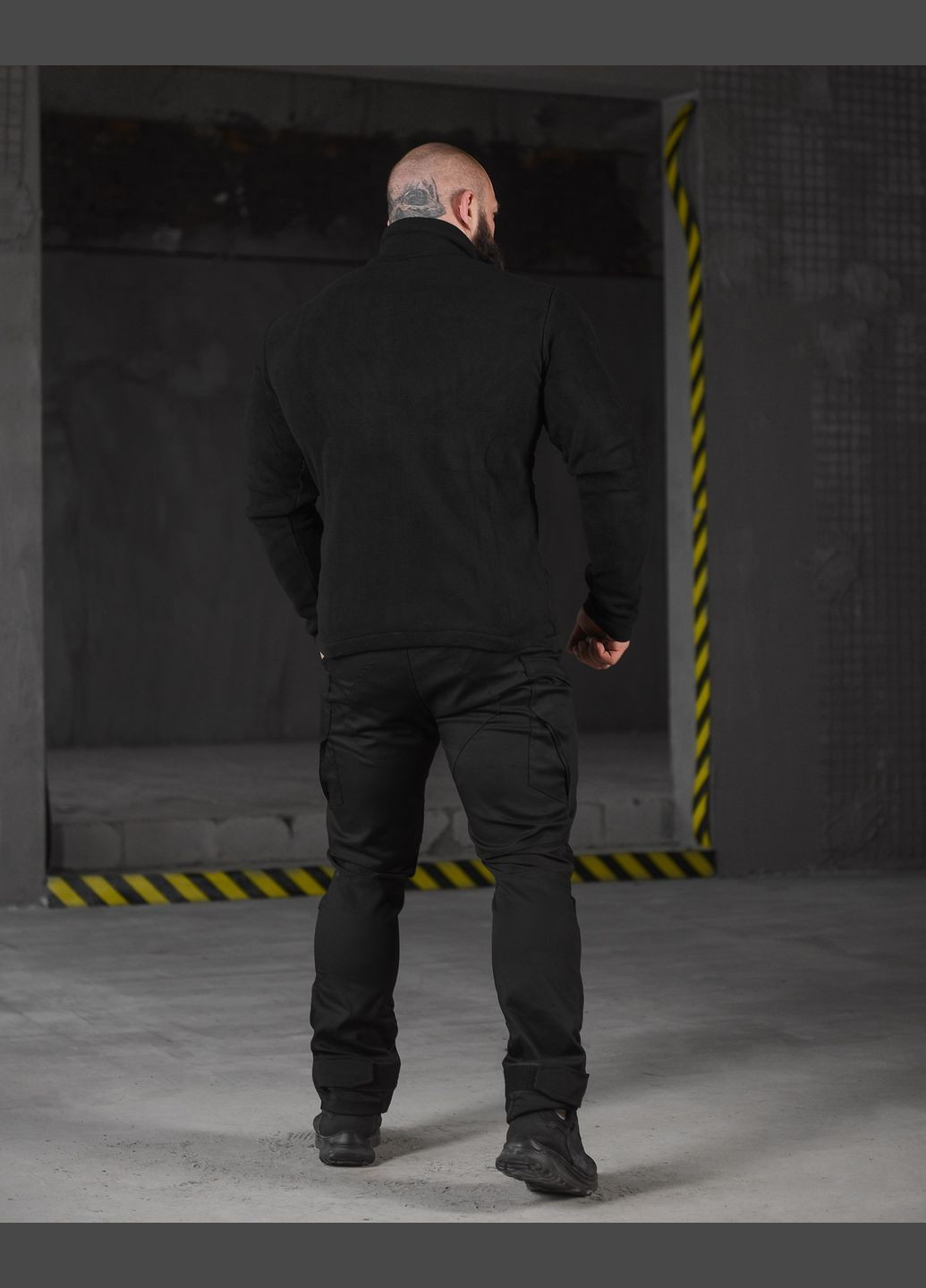 Мужской демисезонный костюм Полиция штаны + кофта черный No Brand