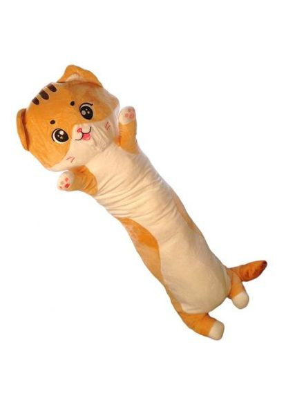 Мʼяка іграшка-обіймашка Кіт батон рудий 110 см МІС (354825138)