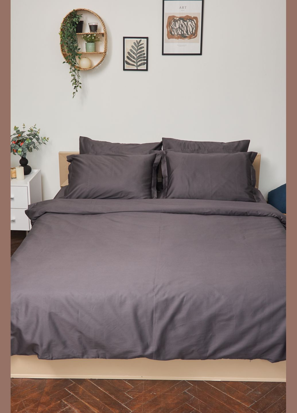 Комплект постельного белья евро 200х220 наволочки 4х50х70 Satin Premium (MS-820000398) Moon&Star Rain Cloud (284416551)