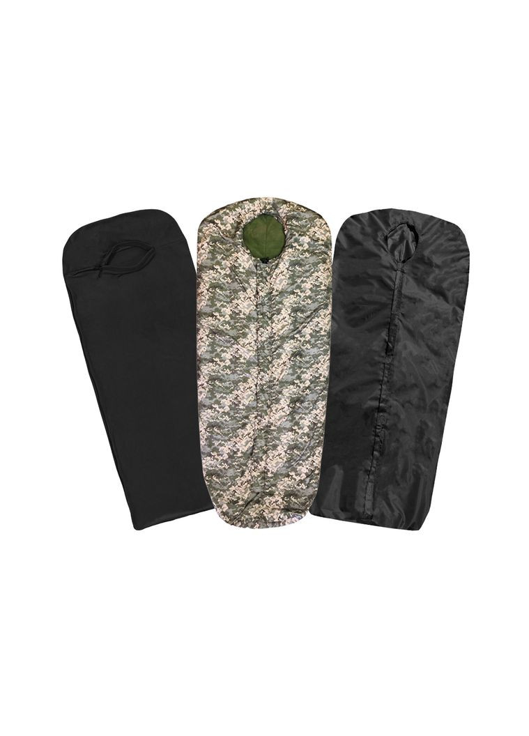 Зимовий Спальник Модульна Система 5в1 Піксель - Чорний Get’Man SPLNK-MDL_SSTM-PXl_BLCK (306736392)