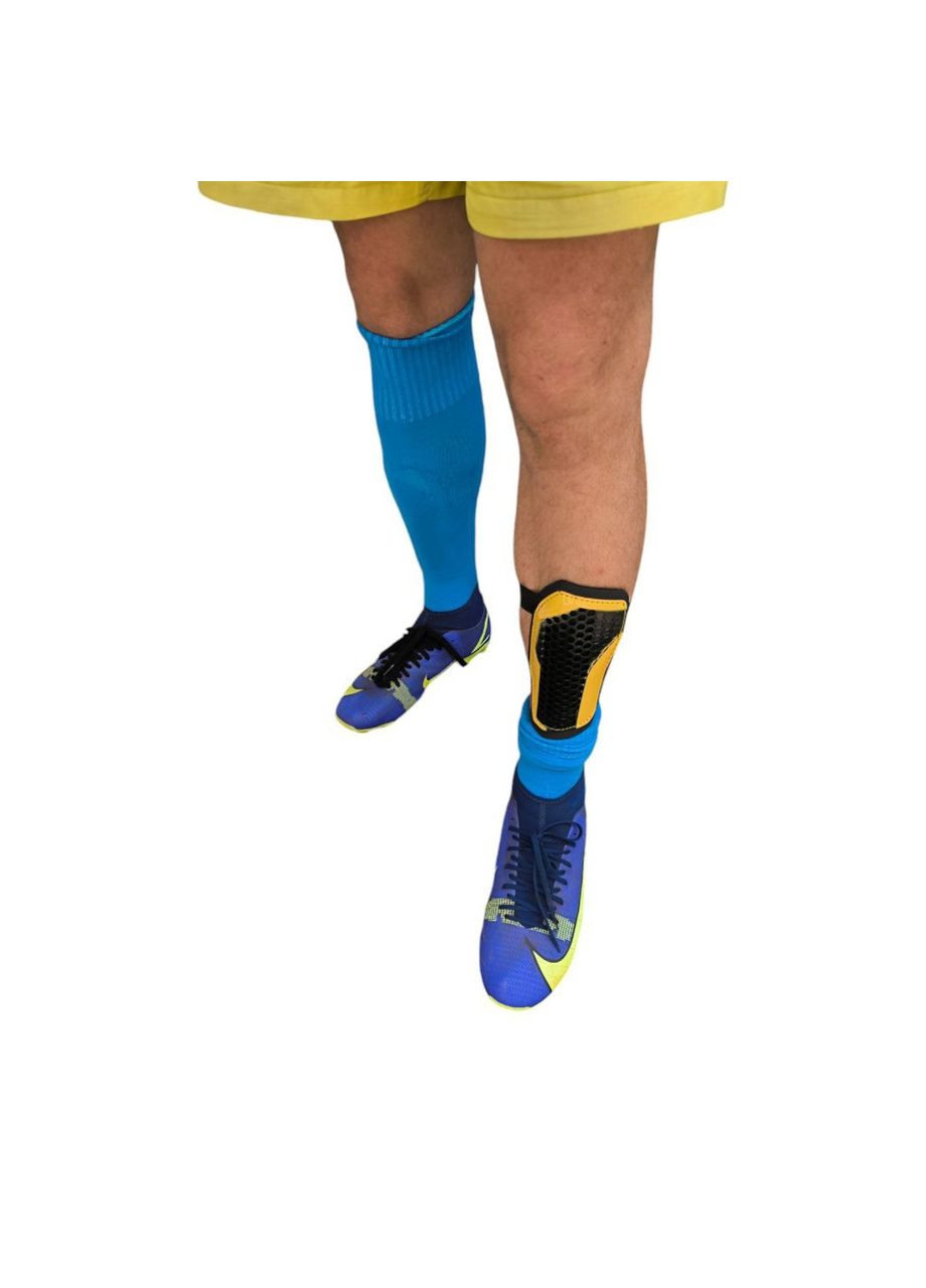 Футбольні щитки HONEYCOMB розмір М F675-М black чорно-жовті SNS (316322528)