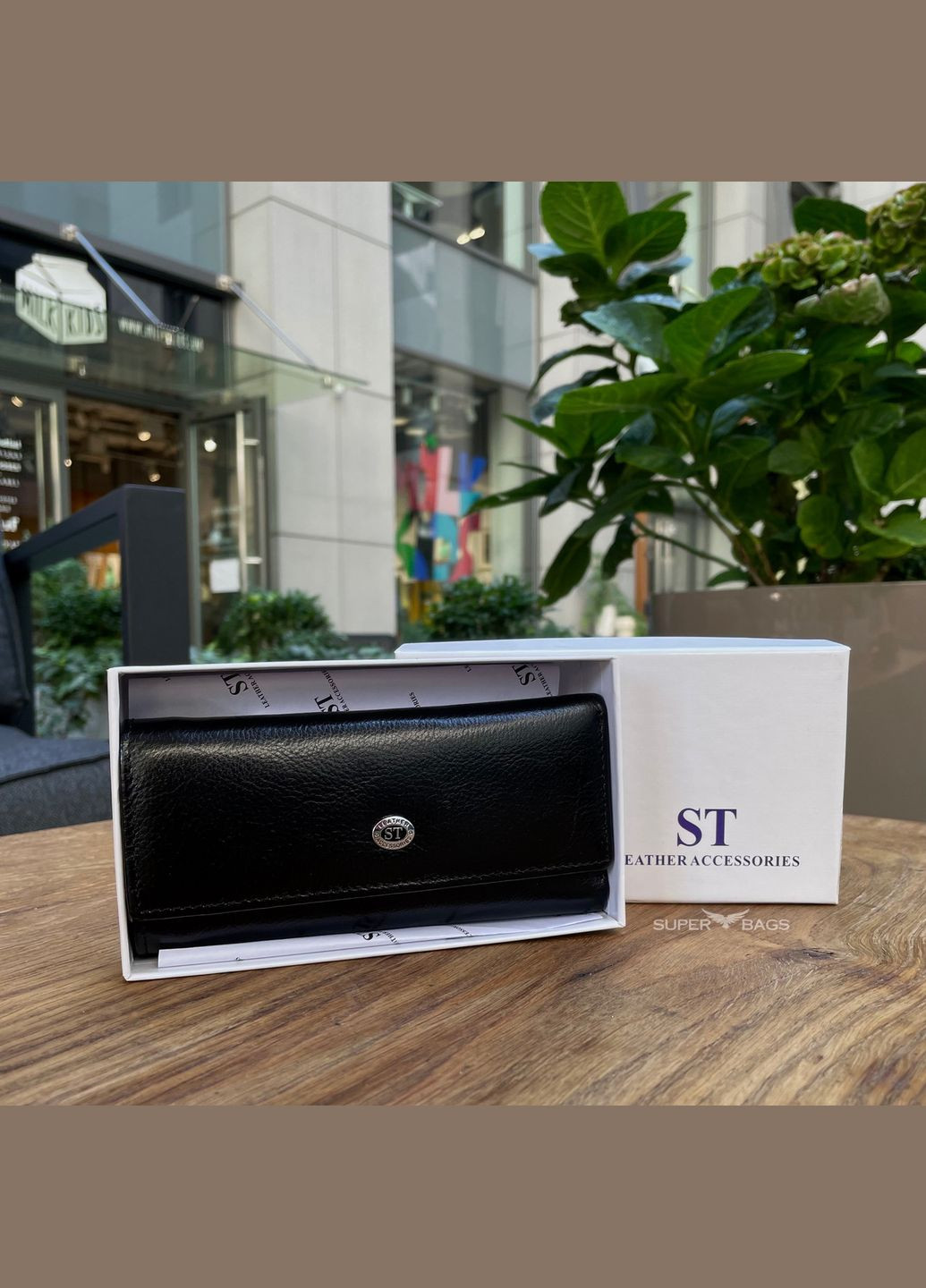 Черная ключница из натуральной кожи с отделением для денег B416 st leather (342121907)