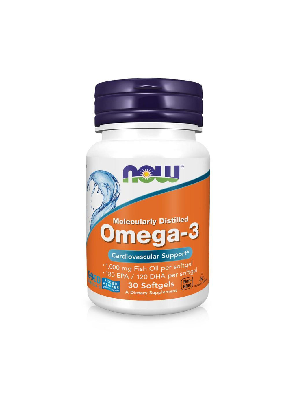 Омега-3 1000 мг Оmega-3 1000 мг 30 капсул Now Foods (346086731)