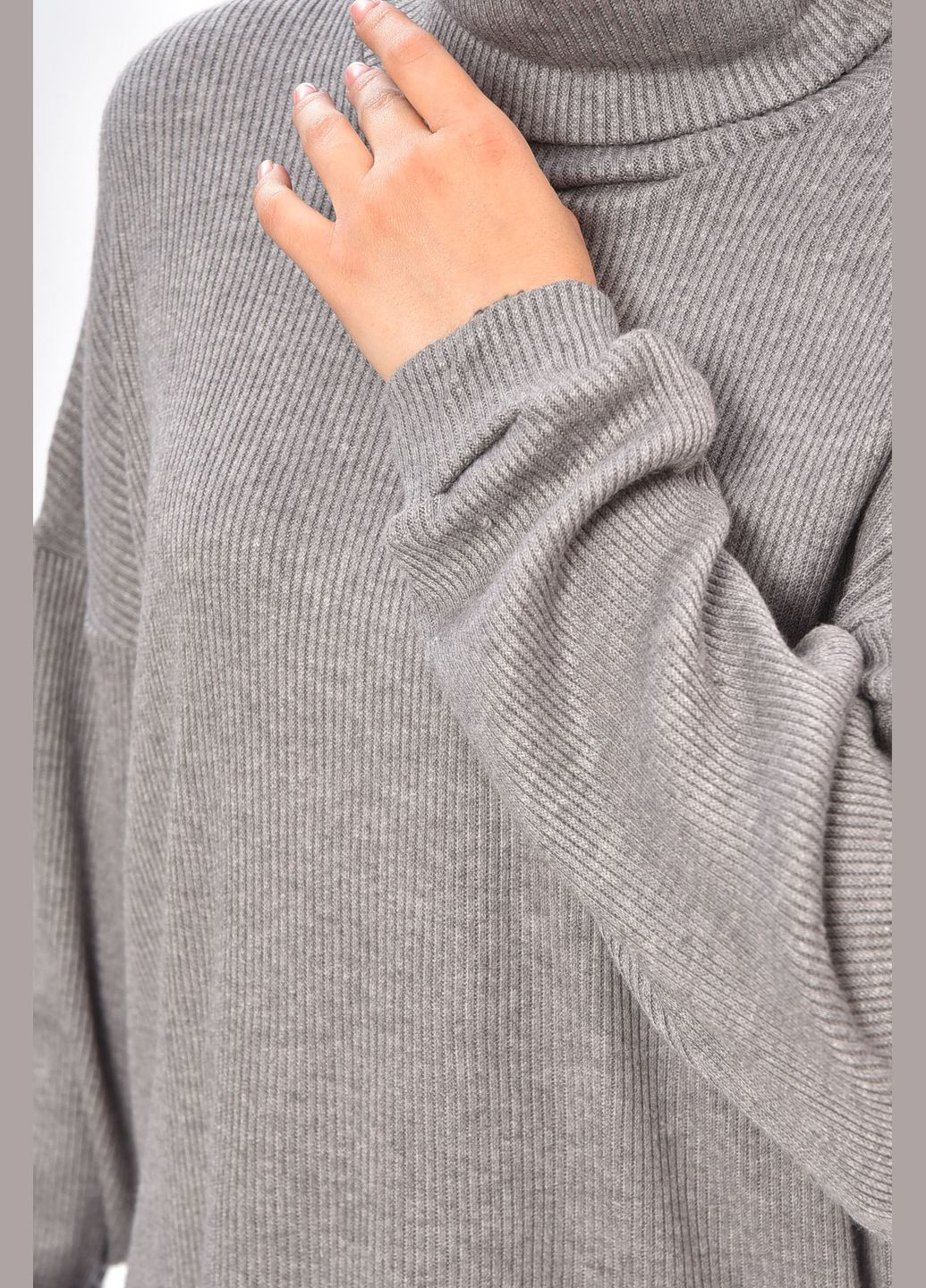 Кофта жіноча однотонна сірого кольору Let's Shop (335007424)