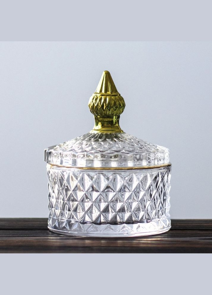 Ємність скриньки для зберігання Crystal 10 см 19157-054 скло Lefard (346152295)