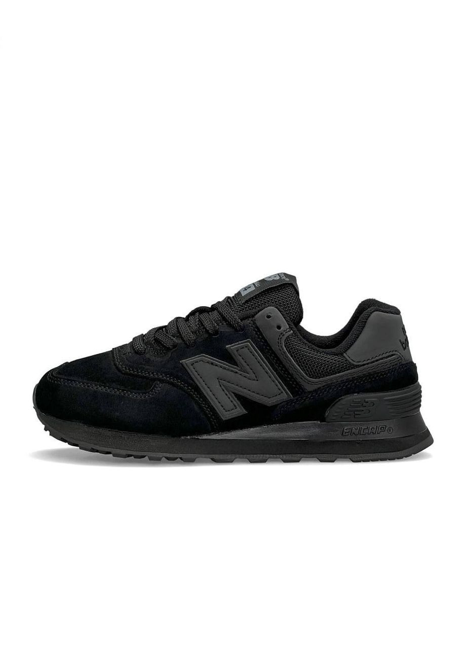 Кросівки жіночі New Balance Black No Brand 574 Premium All чорні демісезони (327218770)