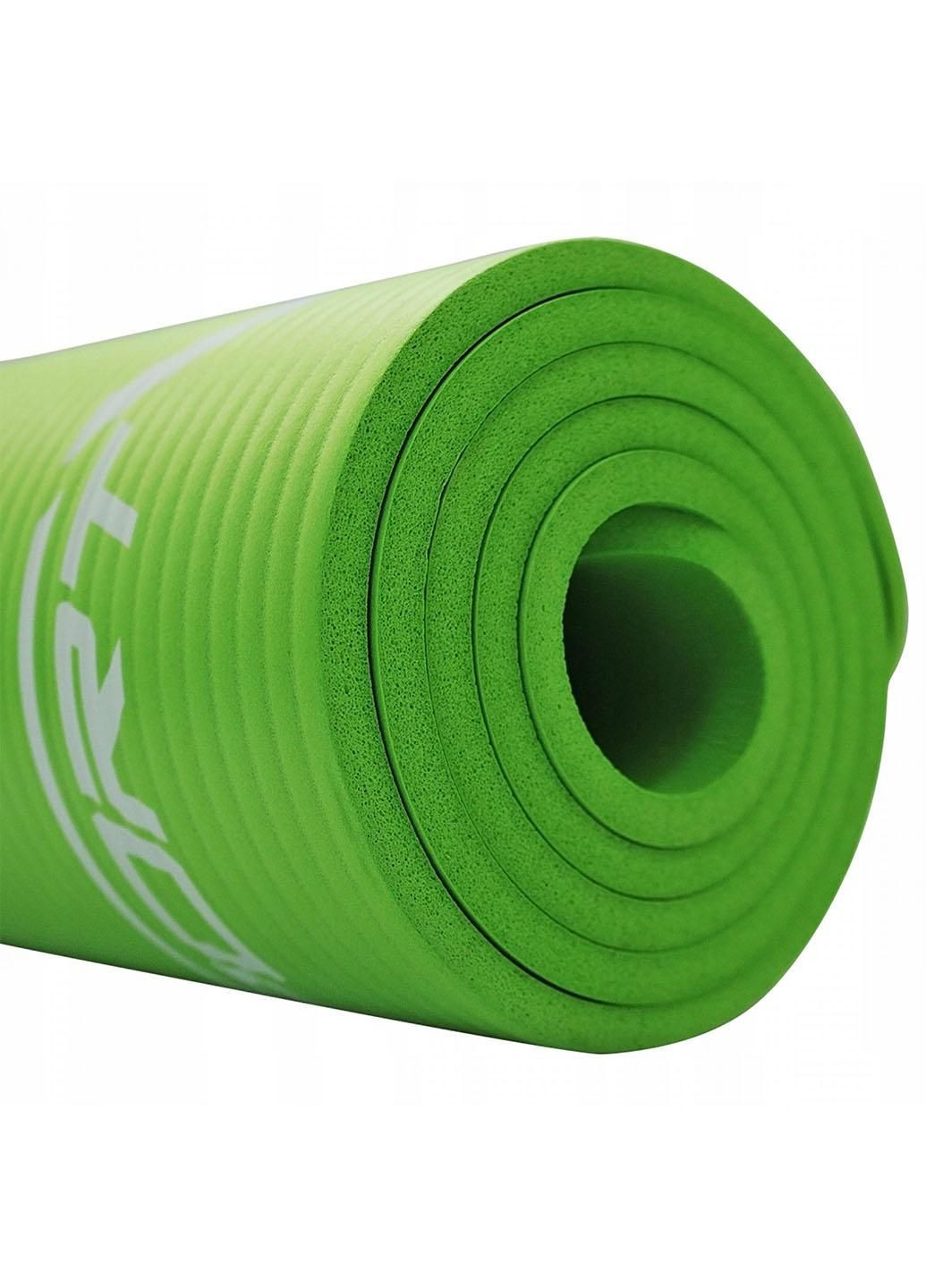 Коврик (мат) спортивный NBR 180 x 60 x 1 см для йоги и фитнеса SV-HK0248 Green SportVida (282433340)