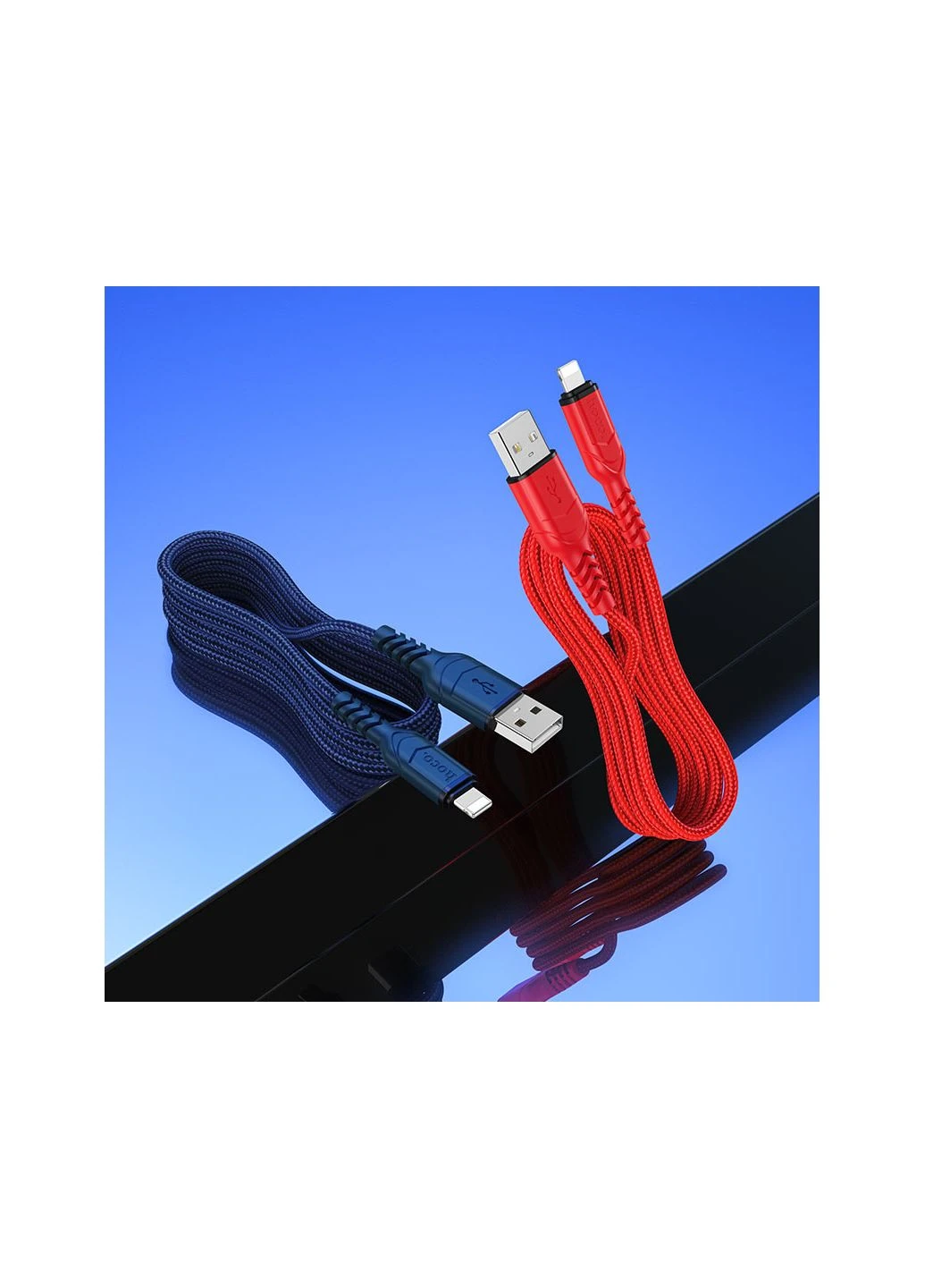 Кабель USB to iP 2.4A, 1m, nylon, TPE соединители, Hoco X59 (386477550)