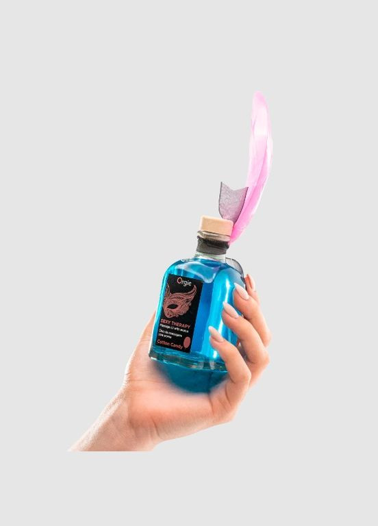 Набір Sexy Therapy: їстівна масажна олія "ЦУКРОВА ВАТА" + перо Orgie (331169021)