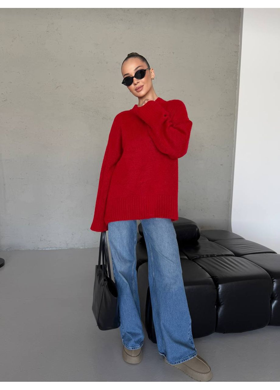 Червоний демісезонний светр жіночий Гермес