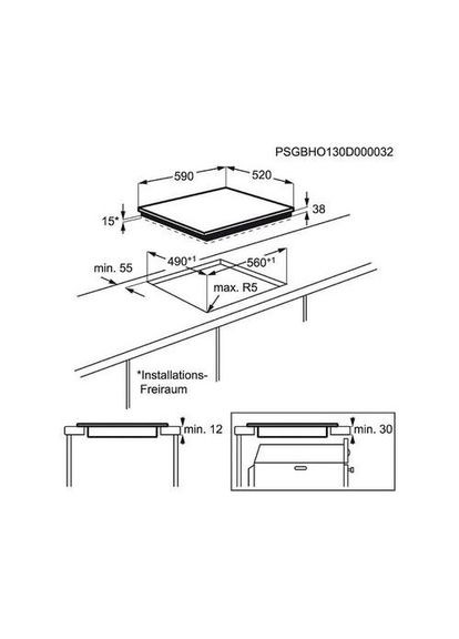 Варочная поверхность электрическая EHF6547FXK Electrolux (314930993)