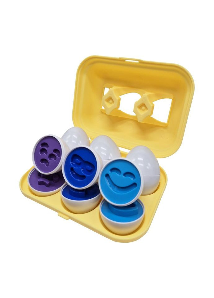 Сортер-головоломка Монтессорі Яйця зі смайлами DF29B 6 шт. в лотку No Brand (362569093)