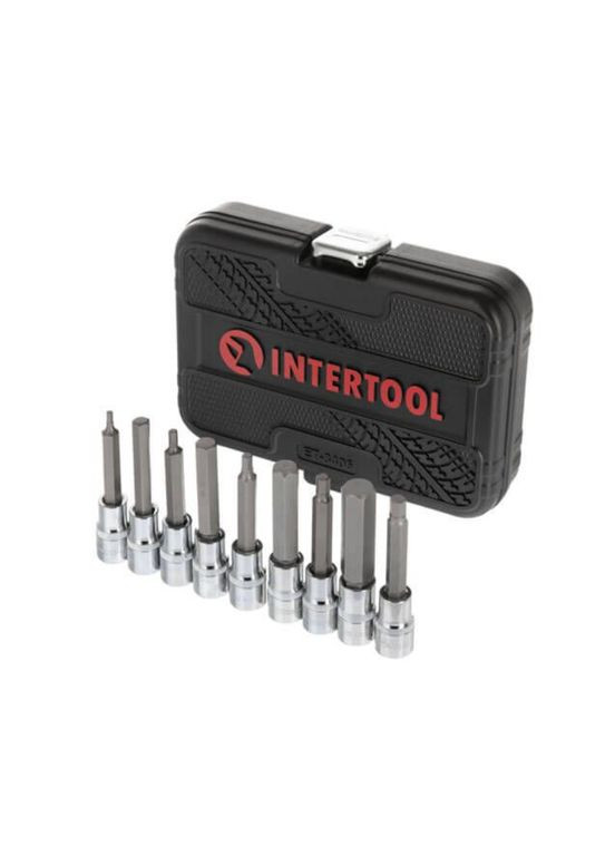 Набор бит HEX 1/2" x H4-H17 x 100 мм (9 шт.) Storm (ET-8406) Intertool (353493712)
