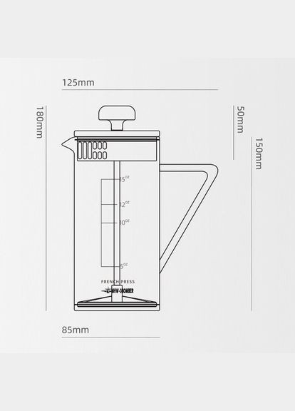 Френч пресс 450 ml. Gimme French Press Белый (R-FP5975W-VS) MHW-3BOMBER (303348123)