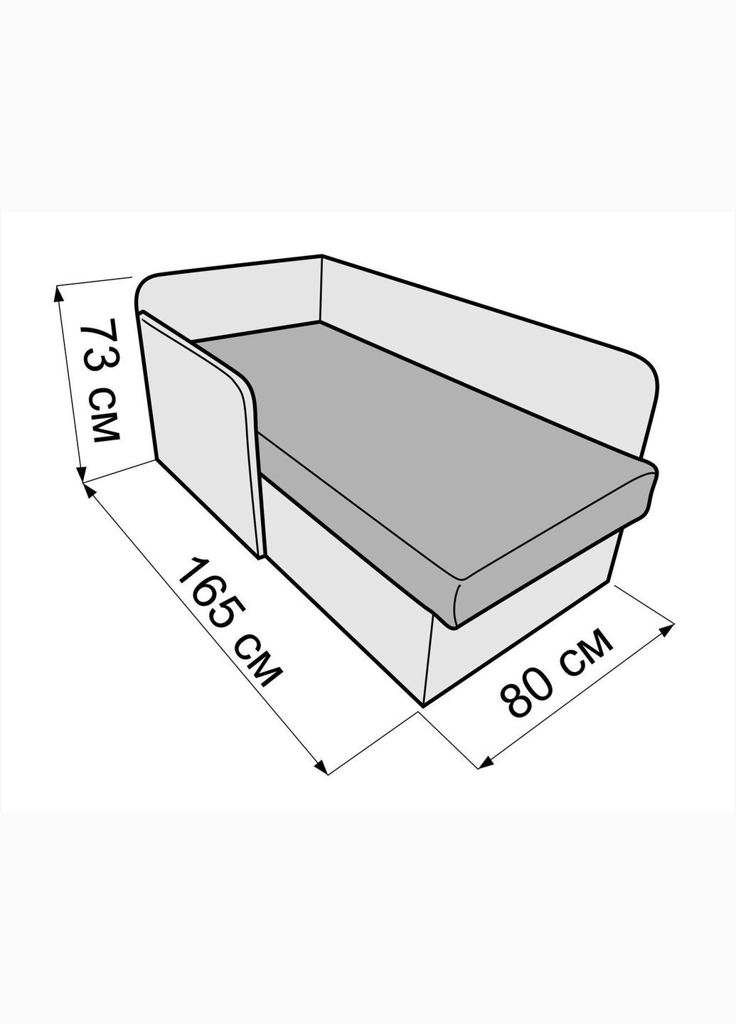 Дитячий диванчик з бортиком та нішею ТМ No Brand (322500632)