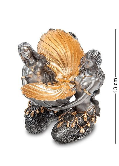 Статуэтка Русалки с ракушкой 13 см 1901893 полистоун Veronese (302239198)