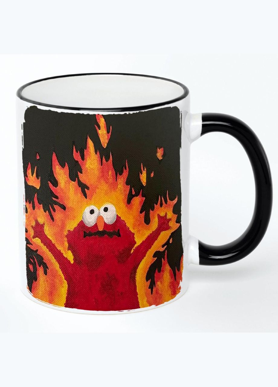 Чашка Арт #0119 (кружка, кружка) Белая с черной ручкой 330 мл No Brand (322716323)