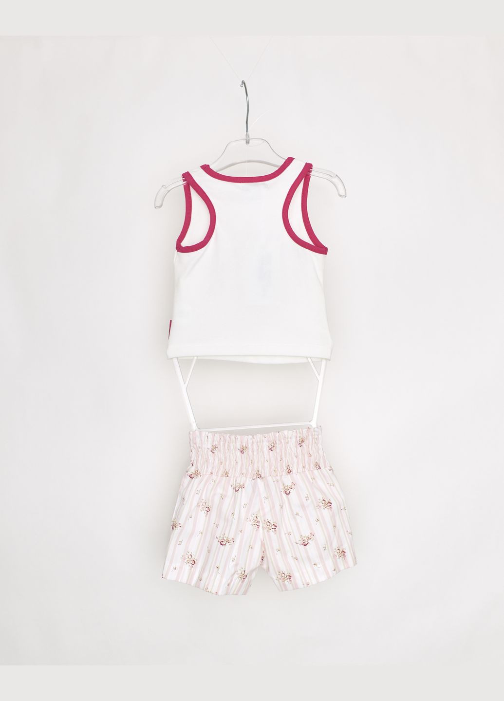 Белый летний костюм бело-розовый Mandarino