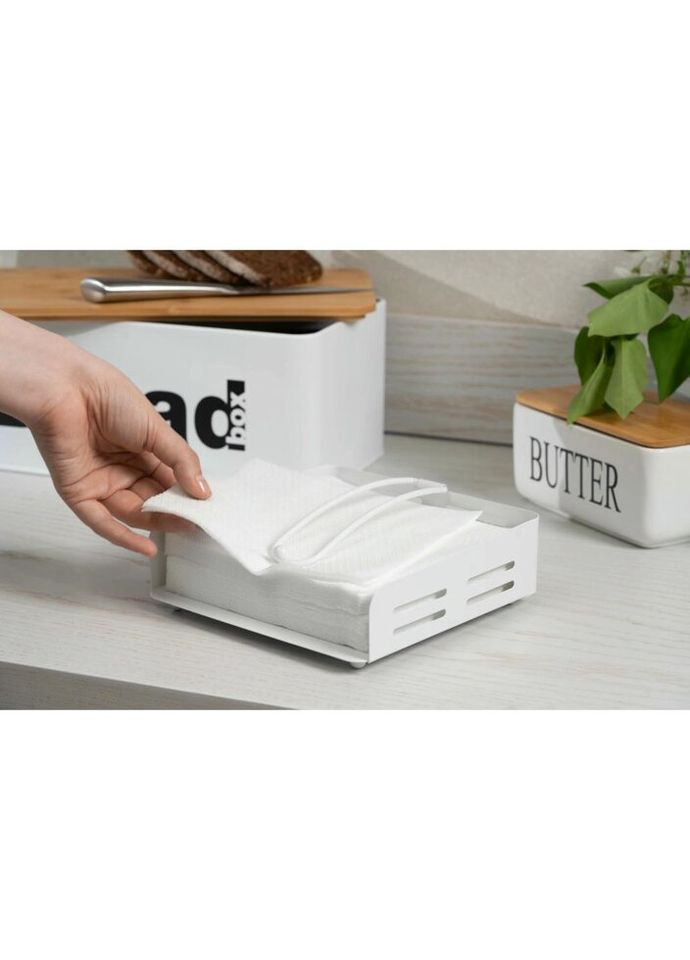 Серветниця Midori AR-0906-W 18х18х6.5 см біла Ardesto (335584381)