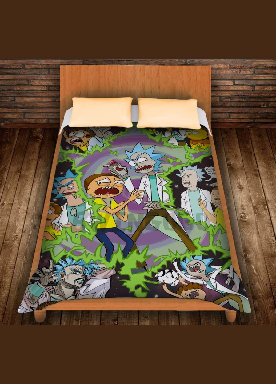 Плед з 3D принтом-Рік і Морті Перша Креативна мануфактура PERFECTUS Плед (301868928)