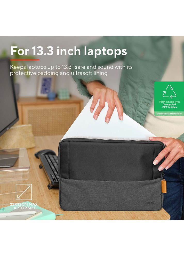 Чохол для ноутбука Lisboa Sleeve 13" Black (25350) Trust (323043127)