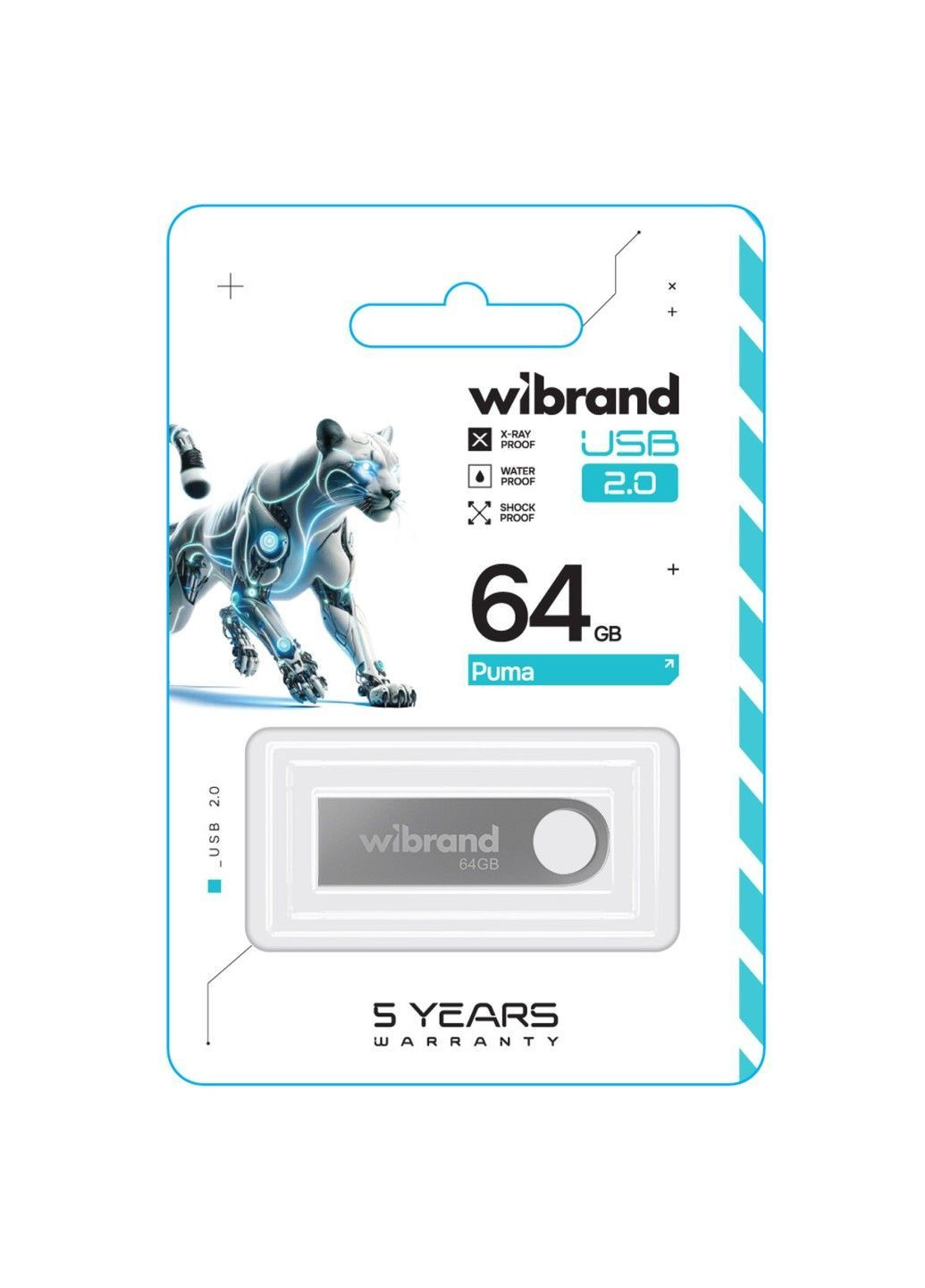 Флеш-накопитель USB 2.0 Puma 64Gb Silver Wibrand (369457936)