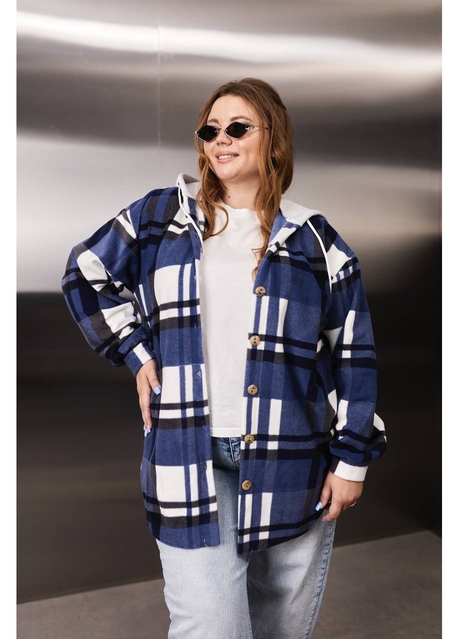 🖤Oversize сорочка з капюшоном та стильною спинкою | Розмірна сітка в описі Vione (368708838)