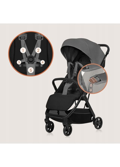 Прогулочная коляска JULIE AIR GREY STONE Lionelo (354333339)