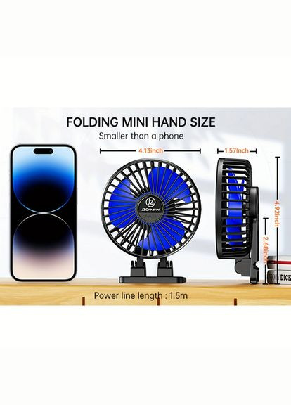 Настільний вентилятор від USB 3 швидкості ZLS-USB77 синій No Brand (316714918)