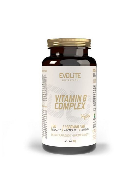 Комплекс витаминов группы В Vitamin B Complex, 90 вегакапсул Evolite Nutrition (322293898)