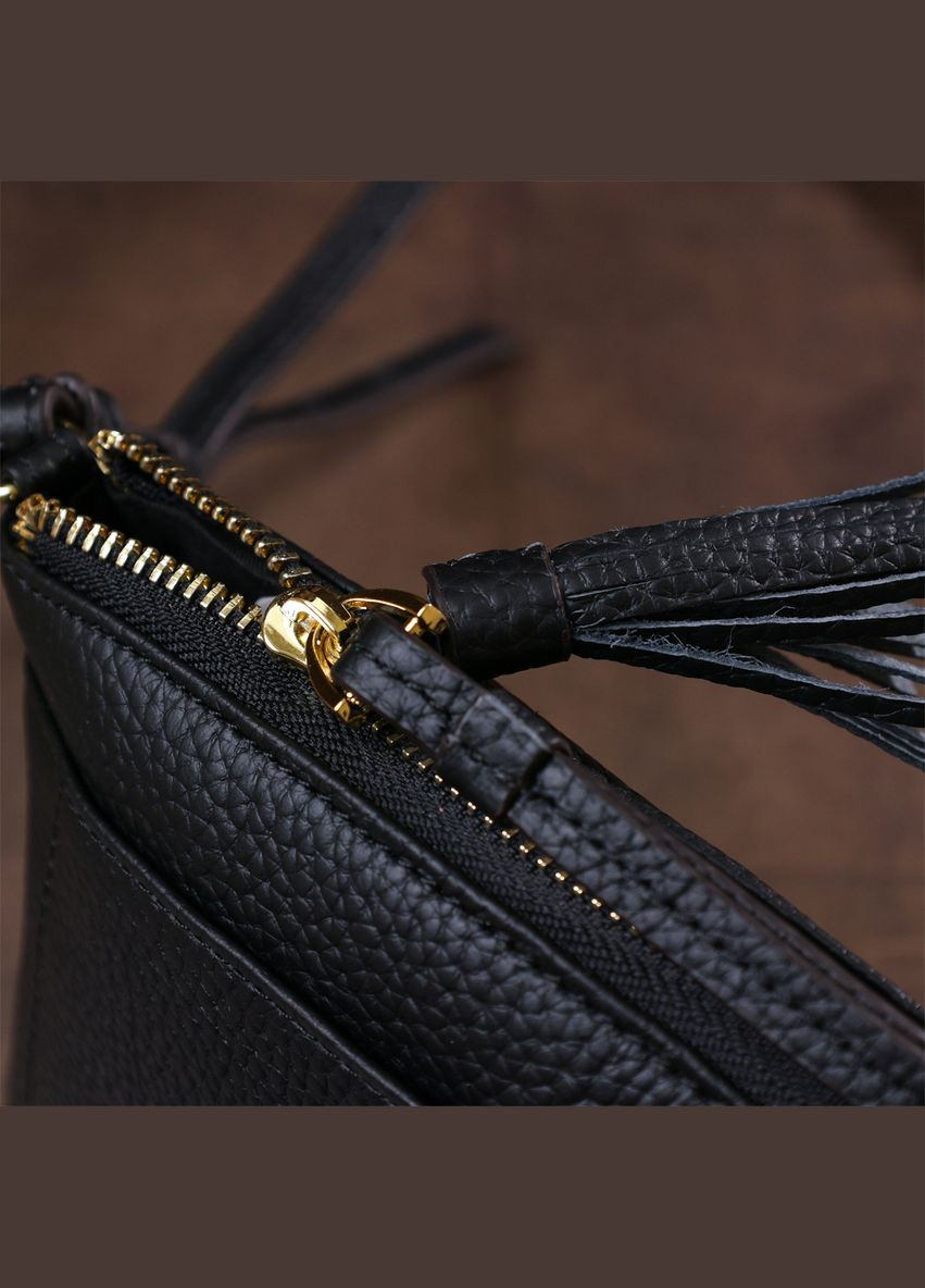 Жіноча шкіряна сумка чорний 20488 Vintage (329197023)