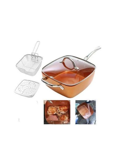 Сковорода фритюрница пароварка с крышкой 24 см TK00091 Top Kitchen (317201588)