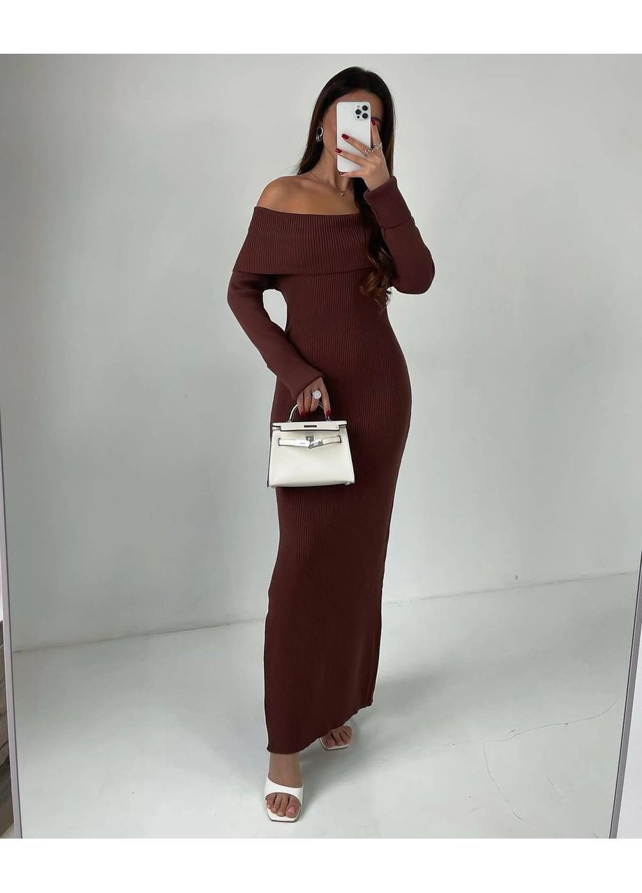 Бордовое платье No Brand