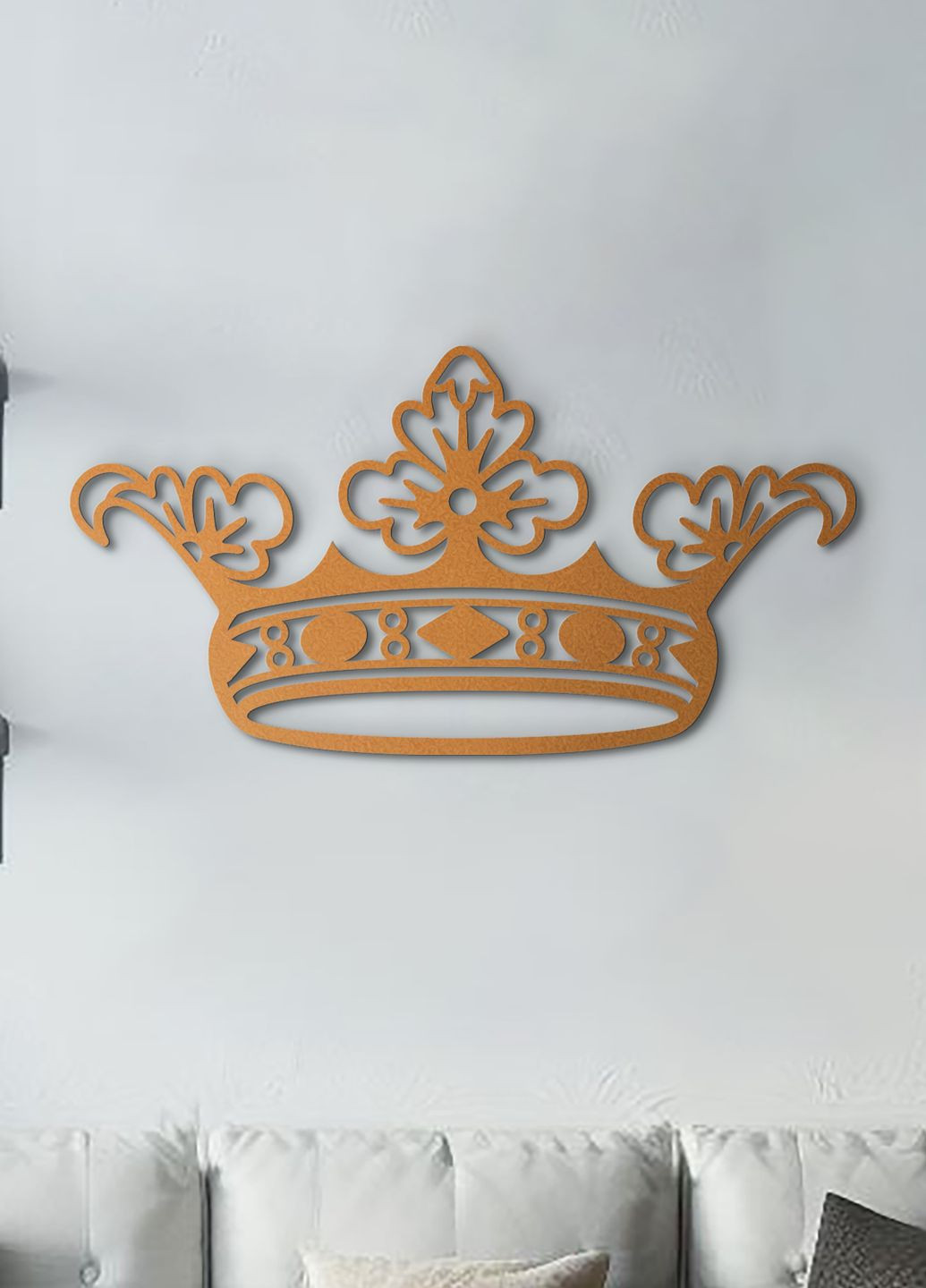 Дерев'яний декор стін, Сучасна картина для інтер'єру "Корона королеви", оригінальний подарунок 35х18 см Woodyard (292111932)