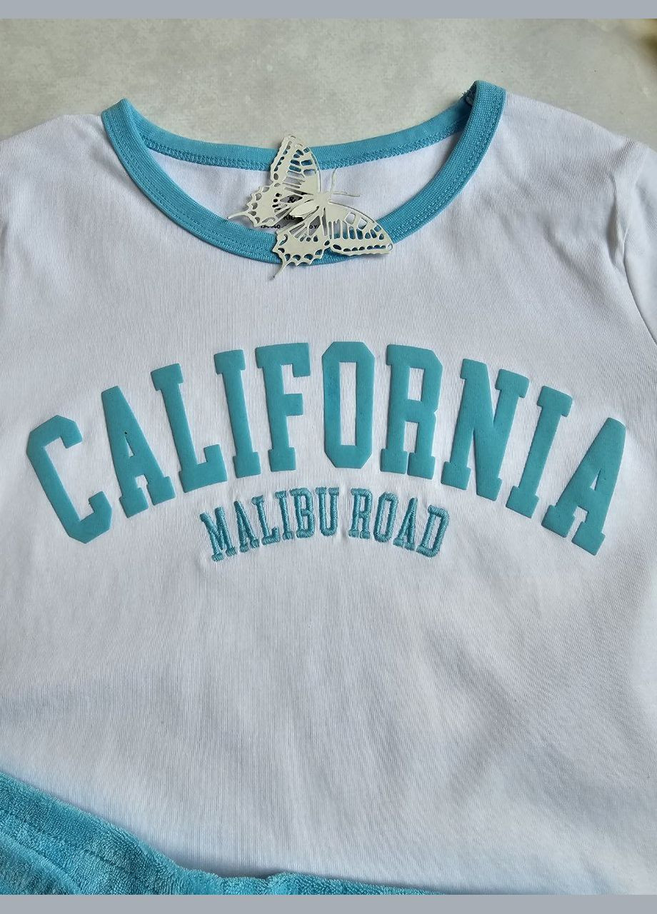 Білий літній набір футболка та шорти для дівчаток C&A Футболка та шорти