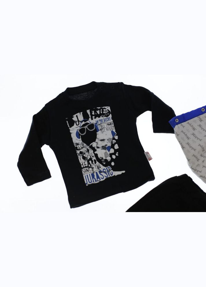 Синій демісезонний костюм із жилеткою для хлопчика трикотажний jurasic синій 68 см (34543) BABYKROHA